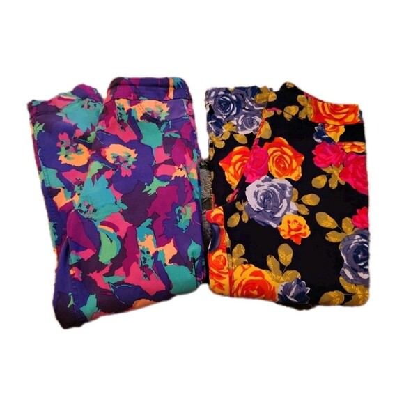 2 Soft Surroundings Pants Size M Stretch Pull On Colorful Back Pockets Ankle... - Picture 10 of 10